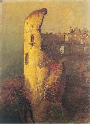 Wojciech Gerson Ruins of castle tower in Ojcow Sweden oil painting artist